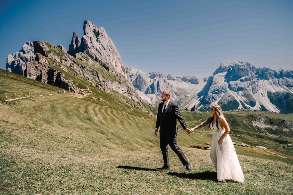 Dolomites Elopement Wedding in Fall